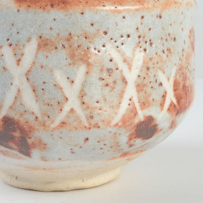 茶道具　加藤光右衛門作　鼡志野茶碗　共布共箱　C　9850