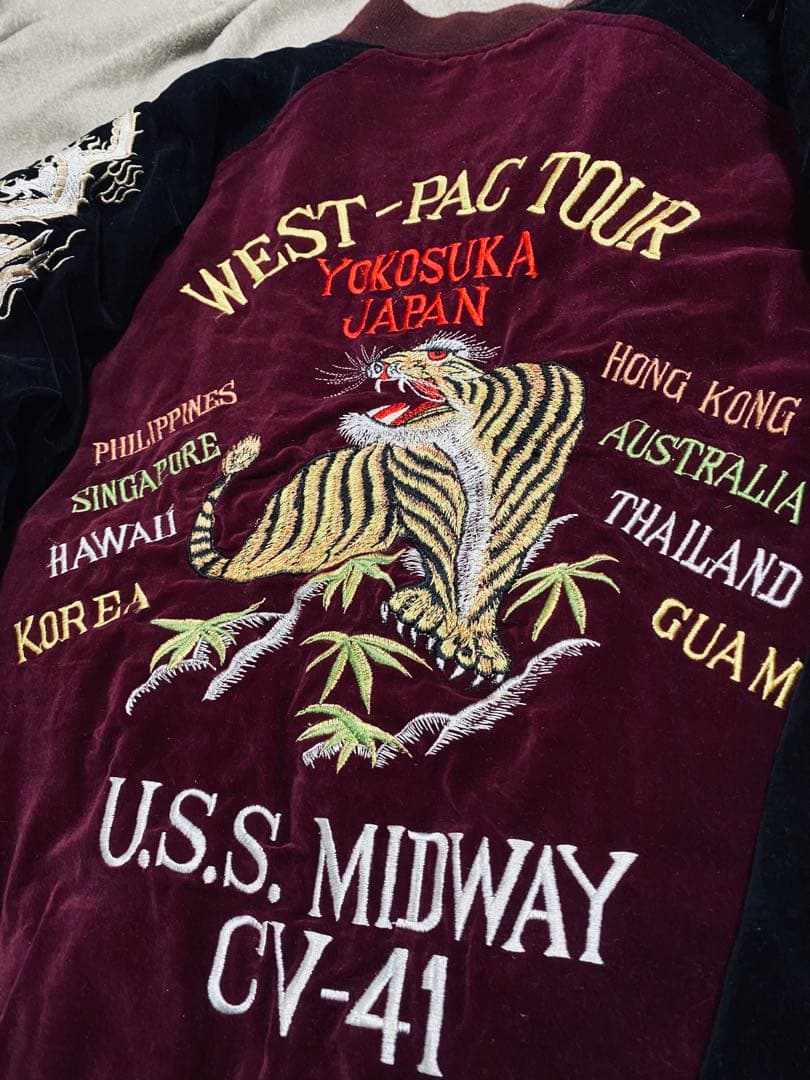 別珍 TEN CARAT USA 虎龍鷲 日本限定 スカジャン vintage