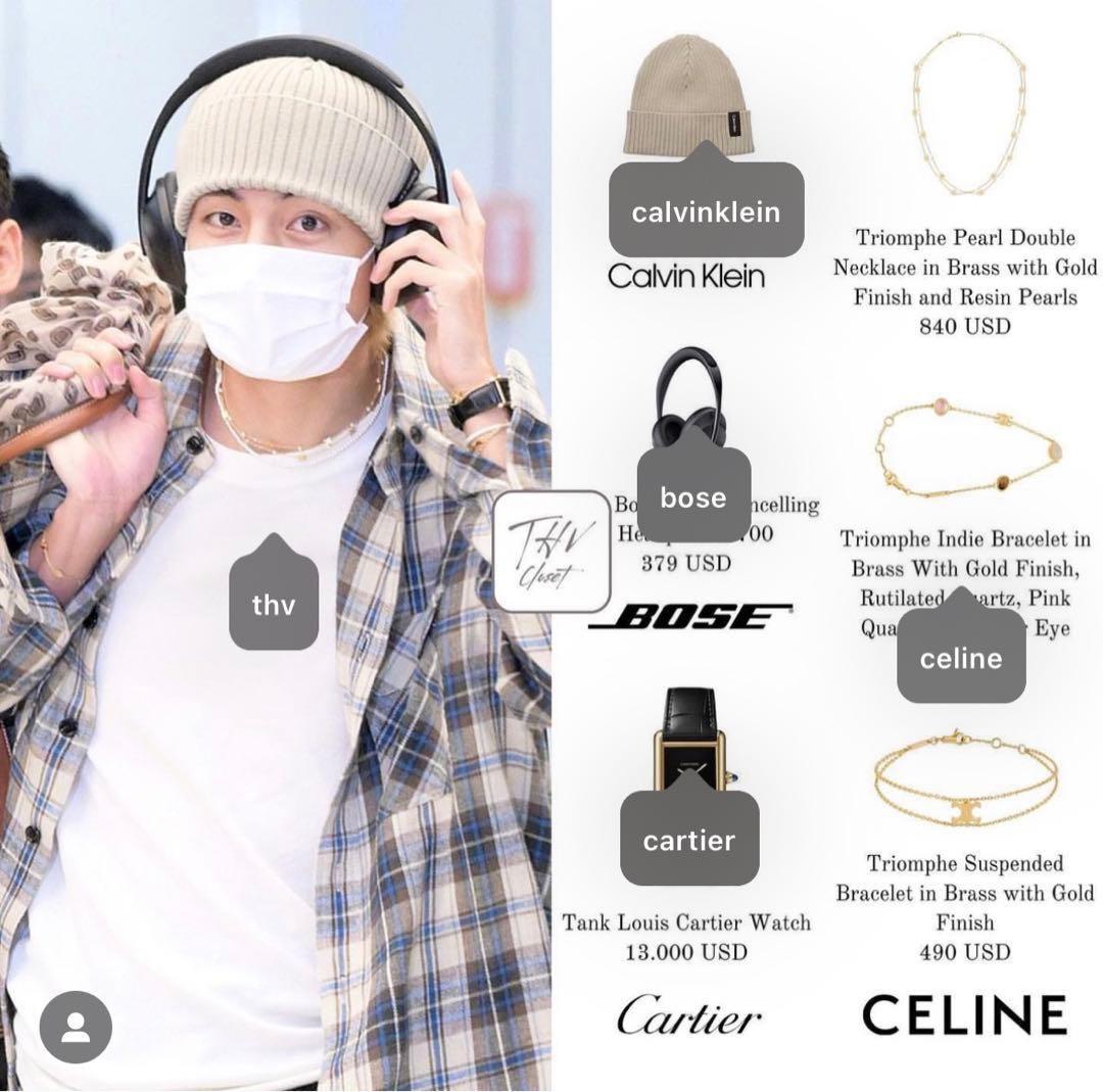 テテ着用CELINE トリオンフブレスレット ゴールド （希望額言ってください）