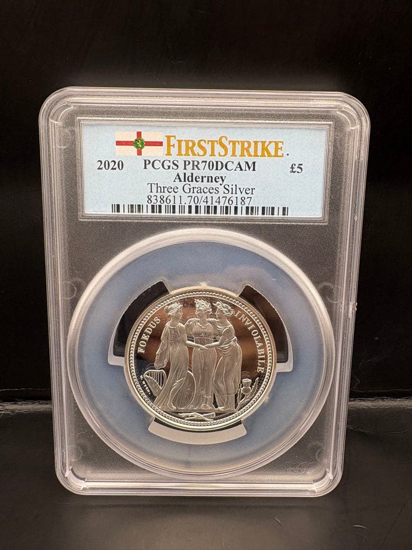 2020 スリーグレイセス 5ポンドプルーフ銀貨 オルダニー