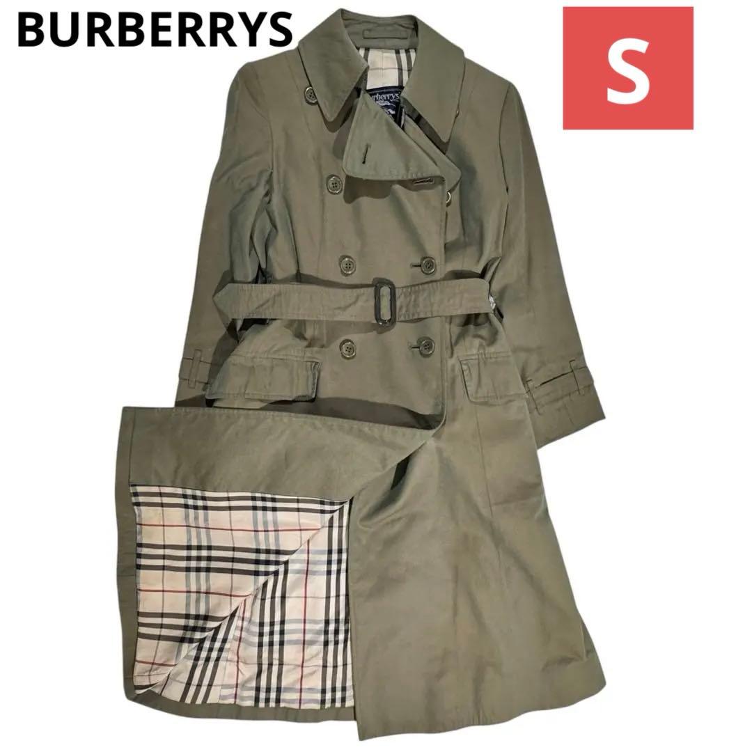 ヴィンテージ✨訳あり✨バーバリーズ トレンチコート カーキ色 ノバチェック
