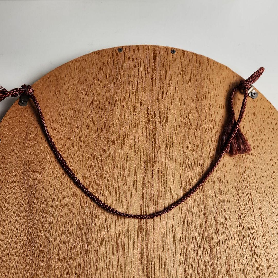 希少　ヴィンテージ　木製フレーム　オーバル　ウォールミラー 壁掛け鏡 天然木 鏡