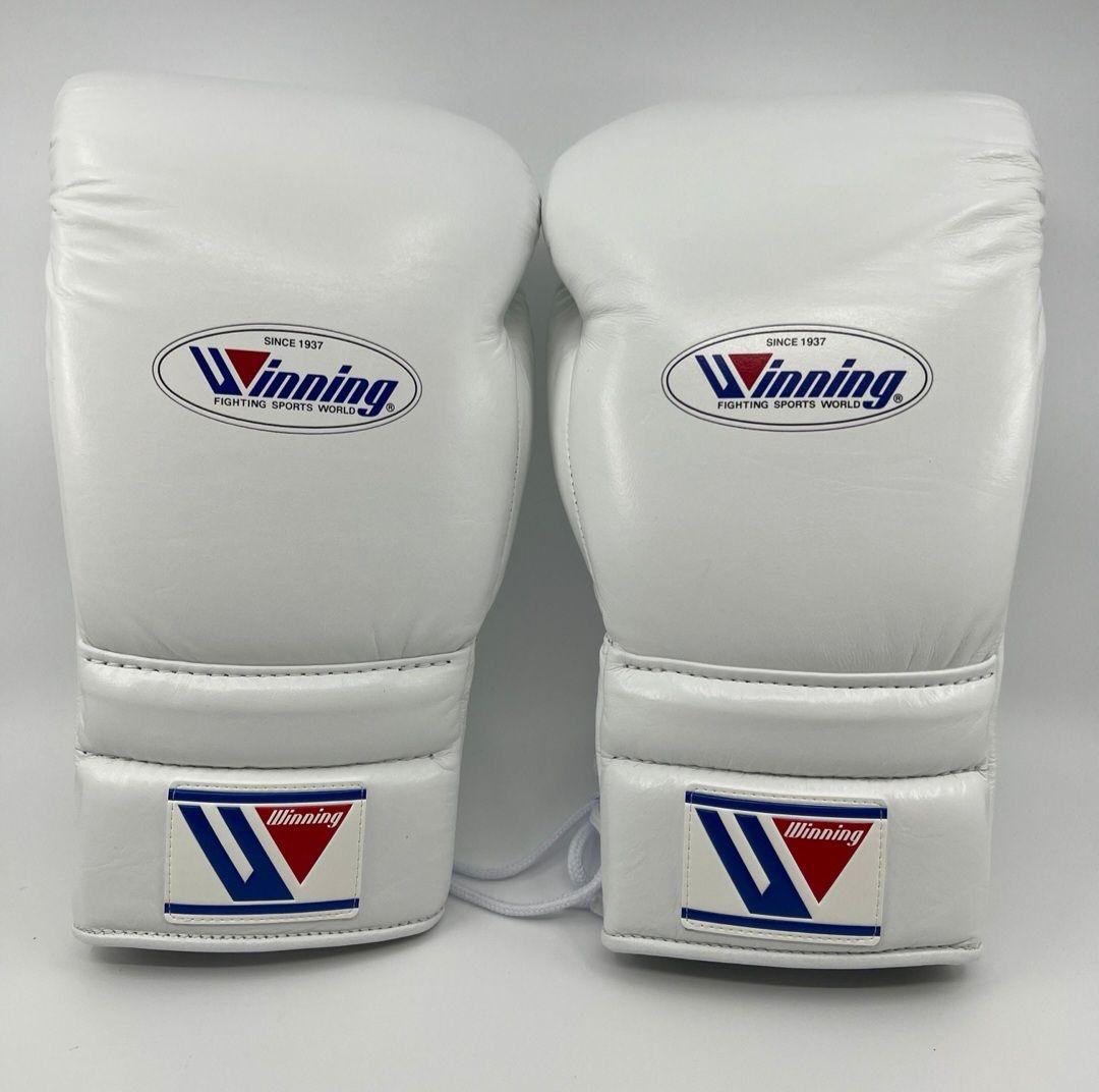 Winning グローブ 16オンス ホワイト ひも式