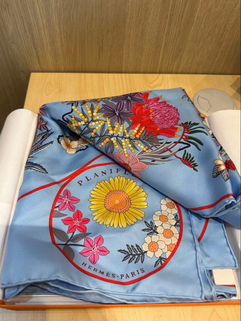 ⭐️極美品⭐️箱付 エルメス カレ90 LA PRAIRIE／草原 スカーフ 大判