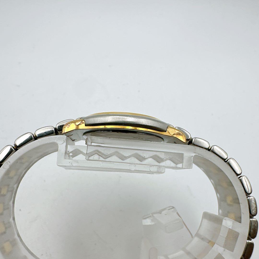 良品稼動品 クリスチャンディオール レディース腕時計 シルバーゴールド 黒文字盤