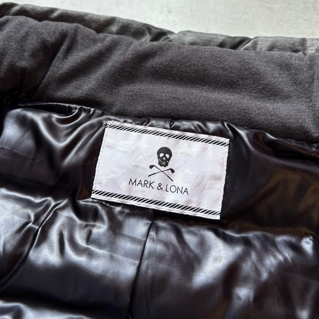 【美品】MARK&LONA ダウンジャケット スカル 迷彩総柄 ゴルフウェア L