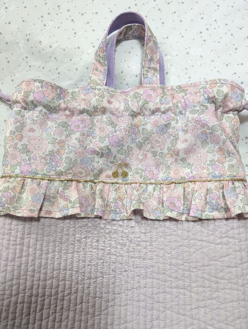 リバティ　レッスンバッグ上履き入れ体操服袋　ハンドメイド　ベッツィ×ヌビ