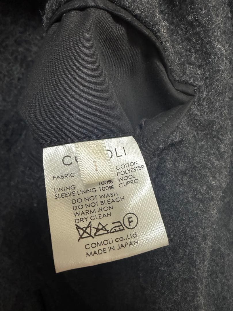comoli タイロッケンコート サイズ1 ブラック　16AW