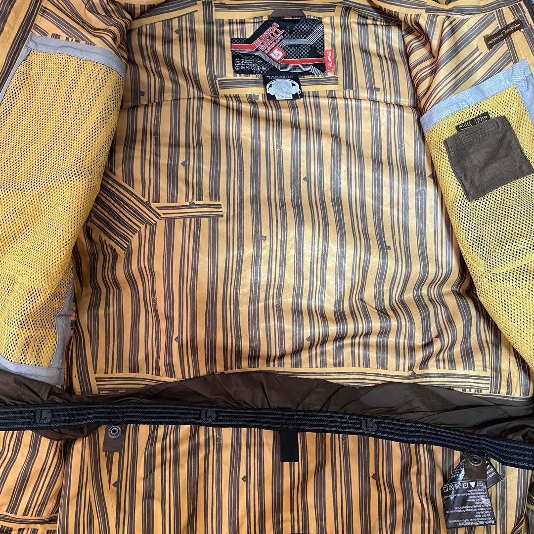 Burtonバートンスキーウェアスノーボードジャケットパーカーフード茶色ブラウン