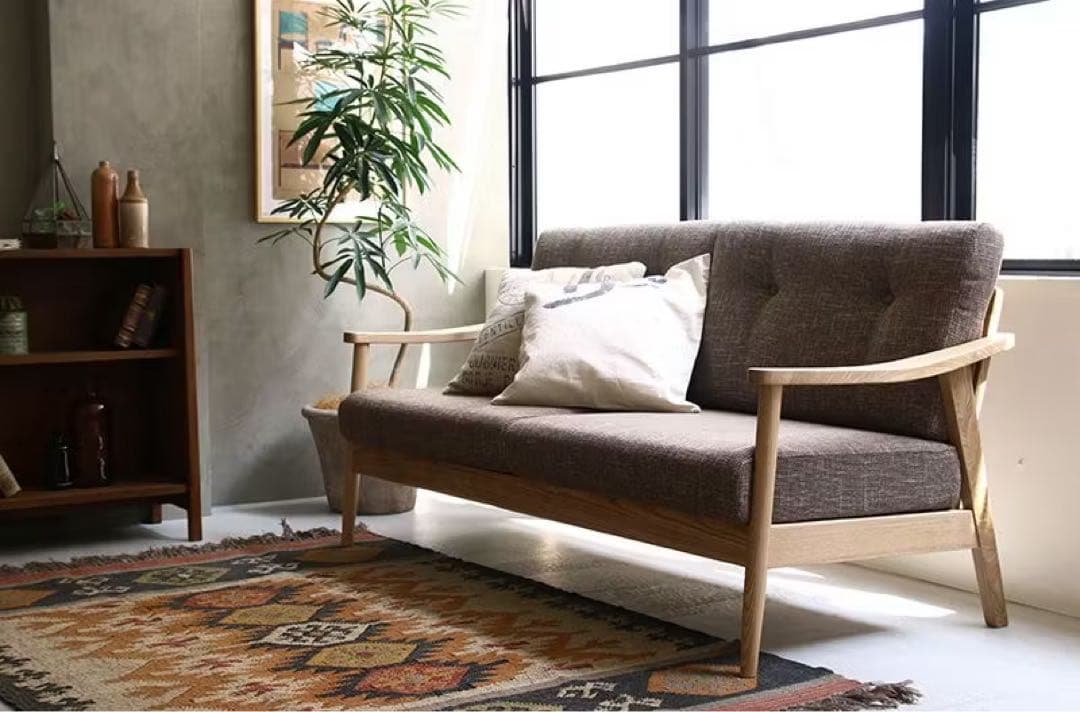 Re:CENO 2人掛けソファ　Henry ブラウン