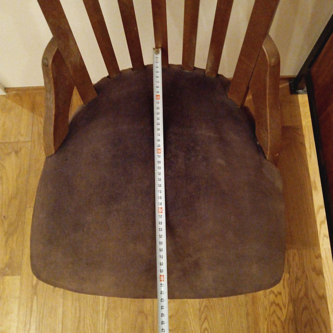 和製アンティーク 回転椅子 ナラ材 大正ロマン チェア イス レトロ ②