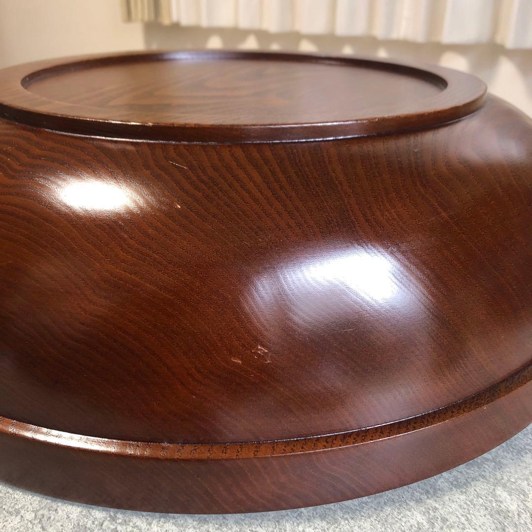こね鉢　栗　くり抜き　天然木　そば打ち　口径約47㎝　大型　未使用品