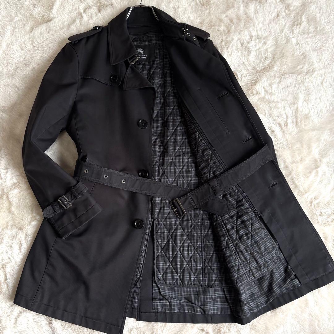 美品L✨バーバリーブラックレーベル トレンチコート ライナー ノバチェック