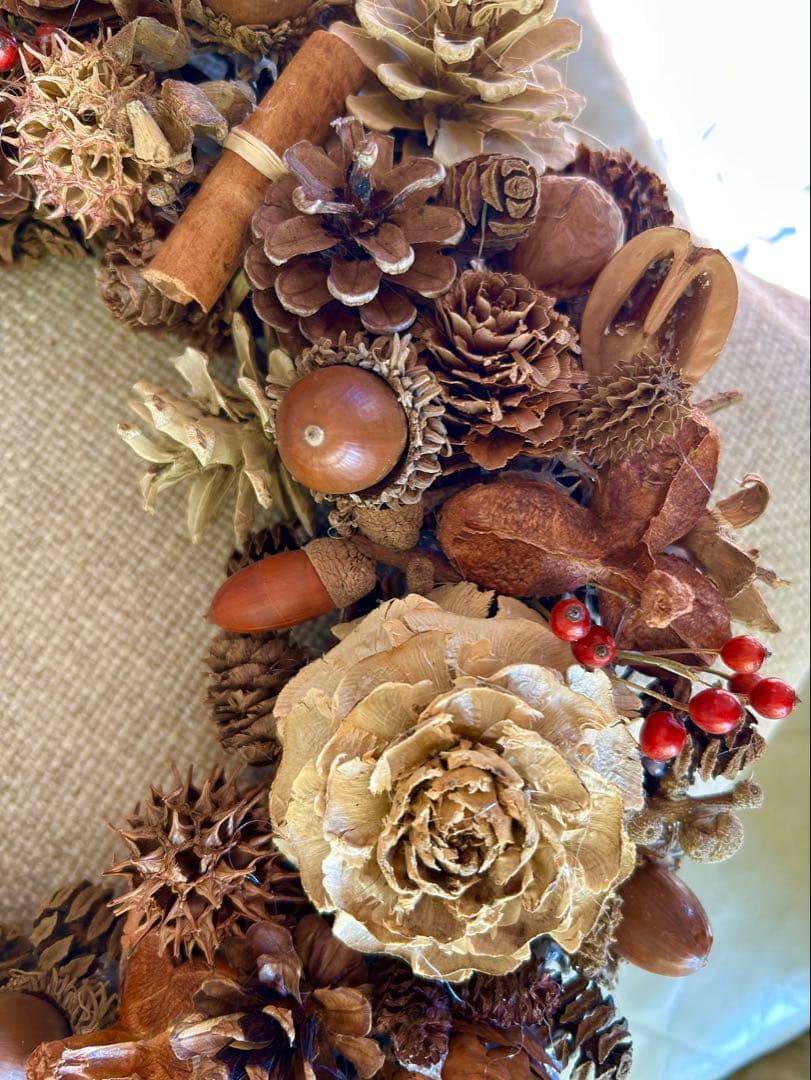 自然の恵み　木の実のリース　ハンドメイド　35センチ！！