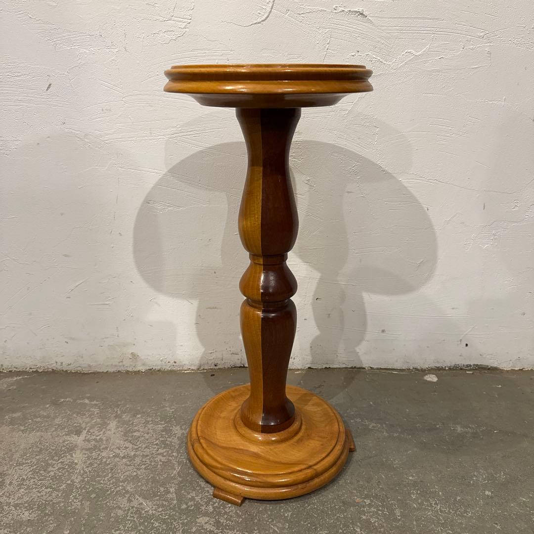 ヴィンテージ　木製サイドテーブル　　花台