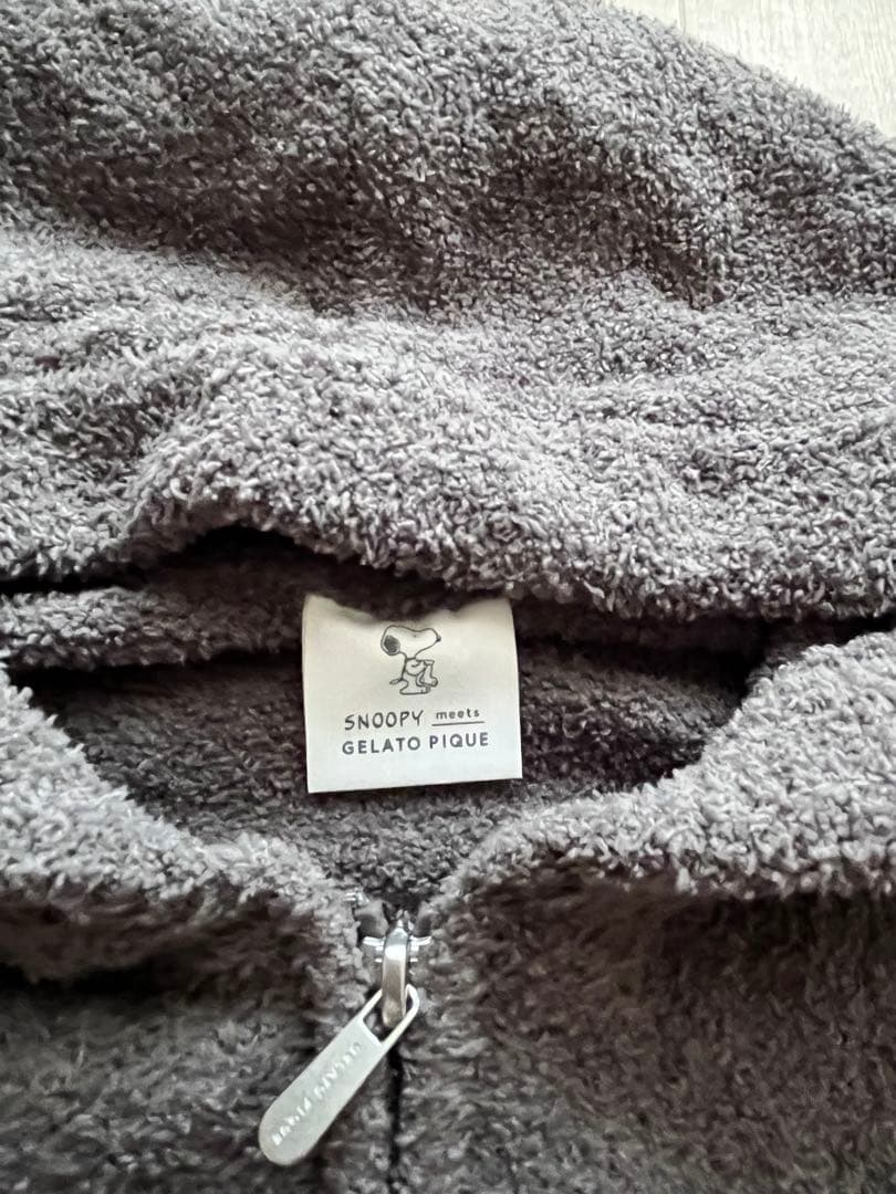 ●未使用●タグ付●ジェラートピケ　スヌーピー　パーカー　グレー