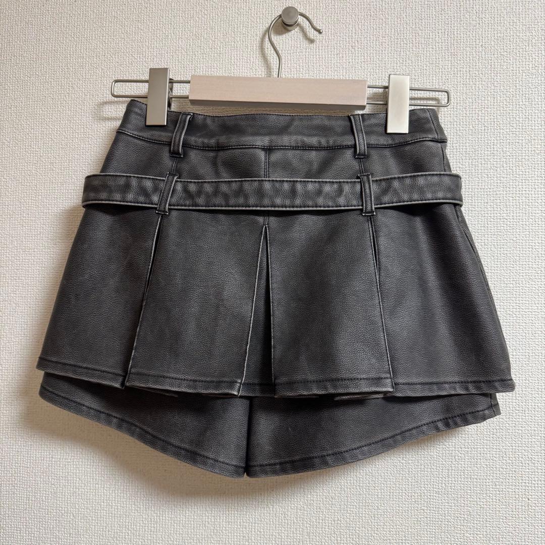 Darich アンティークレザージャケット プリーツショートパンツ セットアップ