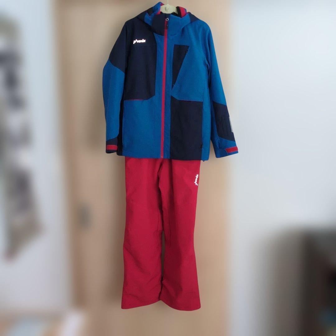 スキーウェア 子ども用 青と赤