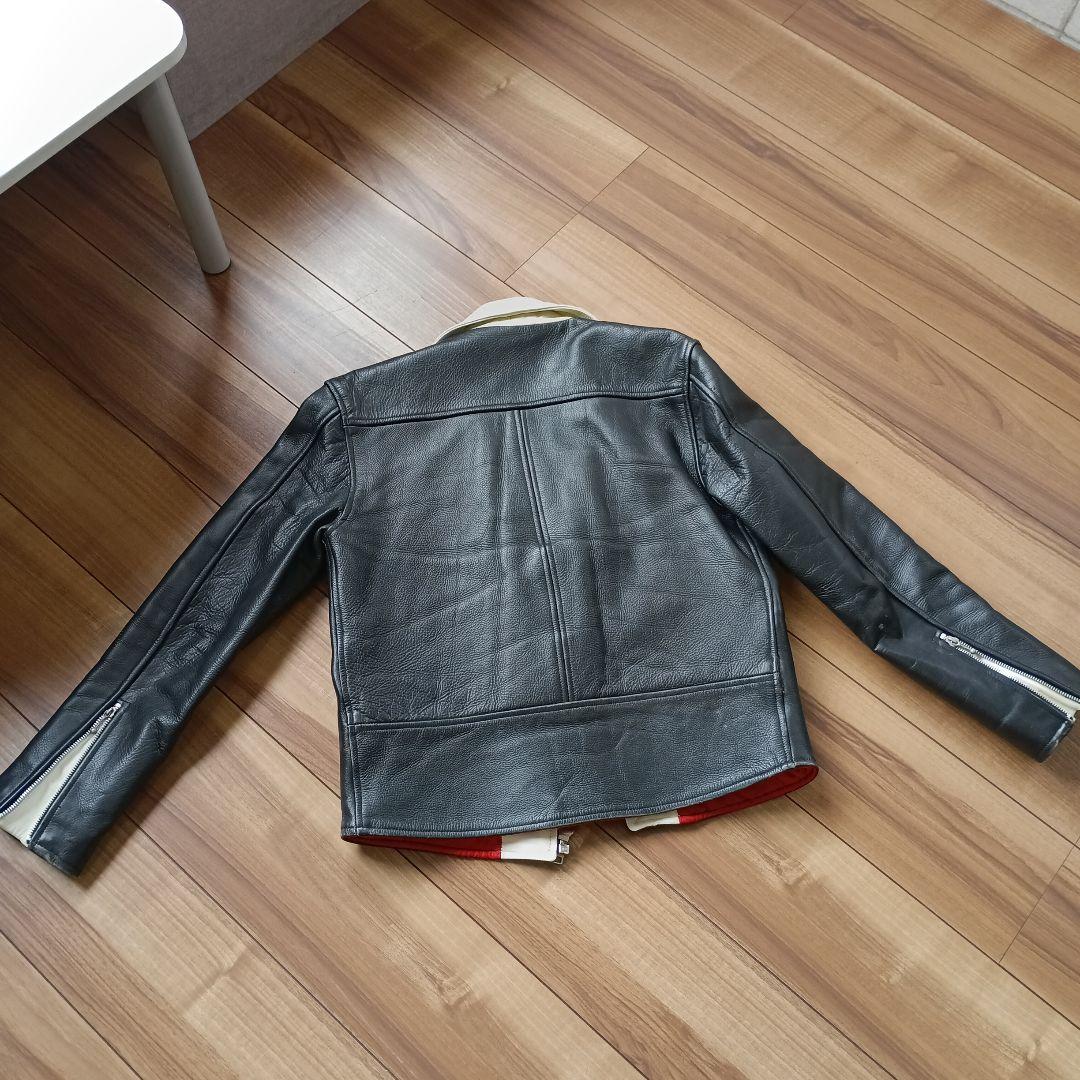 白黒ツートンカラー革ジャン 　KEYSTATION キーステーション ロカビリー