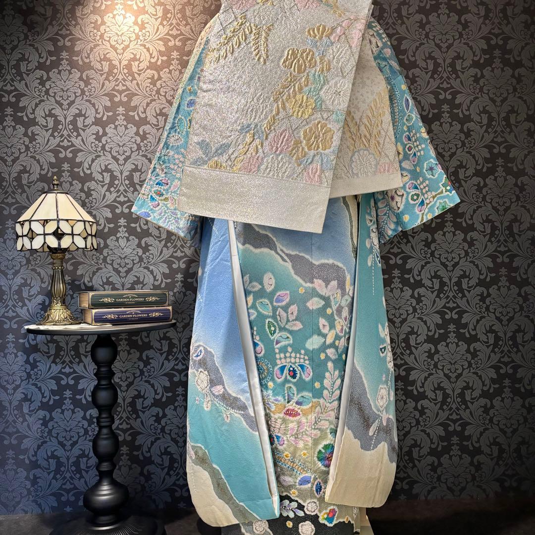 美品　辻ヶ花　作家物　翠山工房　花絞り　逸品　振袖　フルセット 振り袖