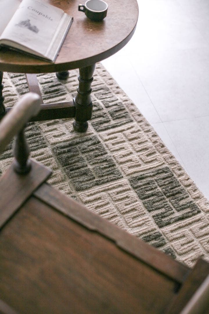 153×86 モロッコ　ベニワレン　新品　ウール　ブラウン　ベージュ