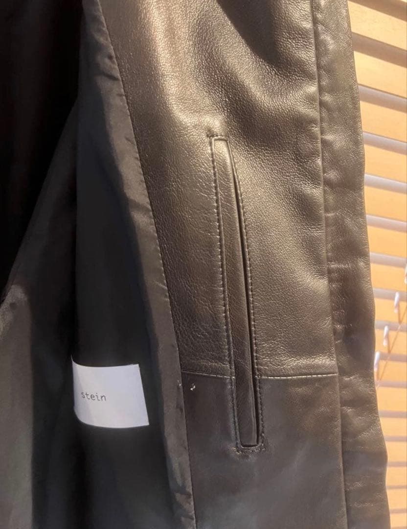 【ssstein】Leather Hooded Short Jacket