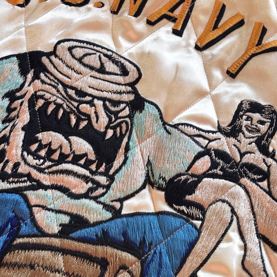 わ*き様 【入手困難】名作 東洋エンタープライズ 髑髏 スカジャン 中綿 リバー