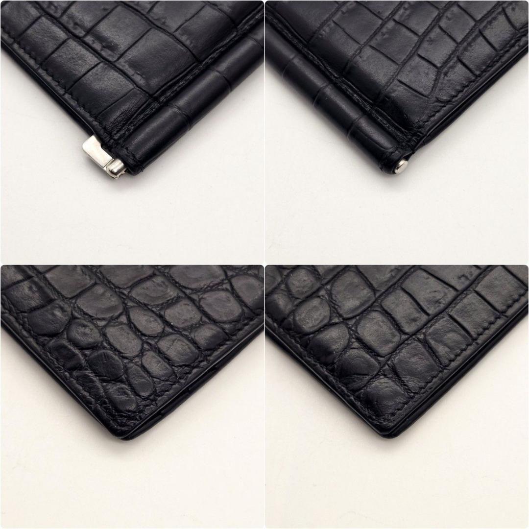 サンローラン マネークリップ YSL カサンドラ クロコ 型押し