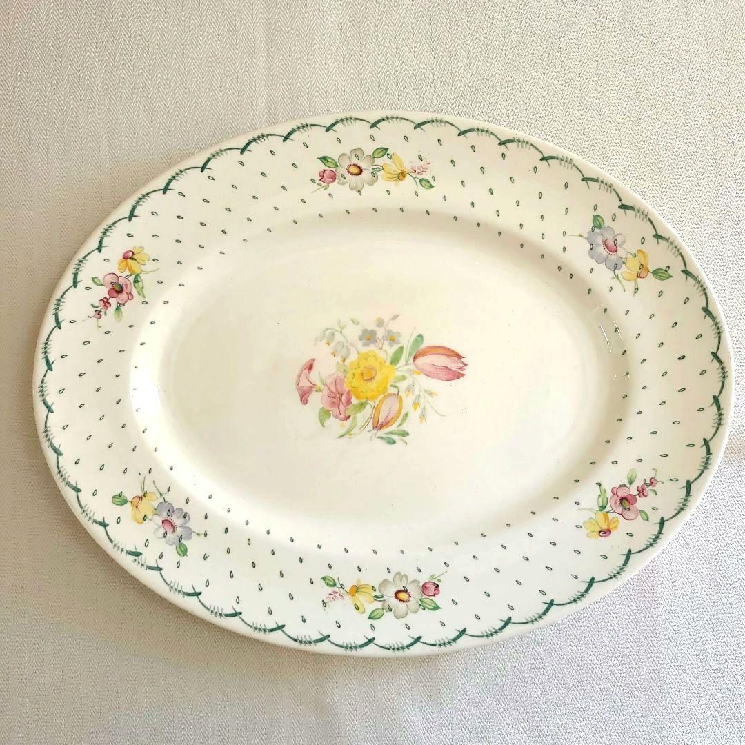 スージークーパー プランタン　グリーン　オーバルプレート