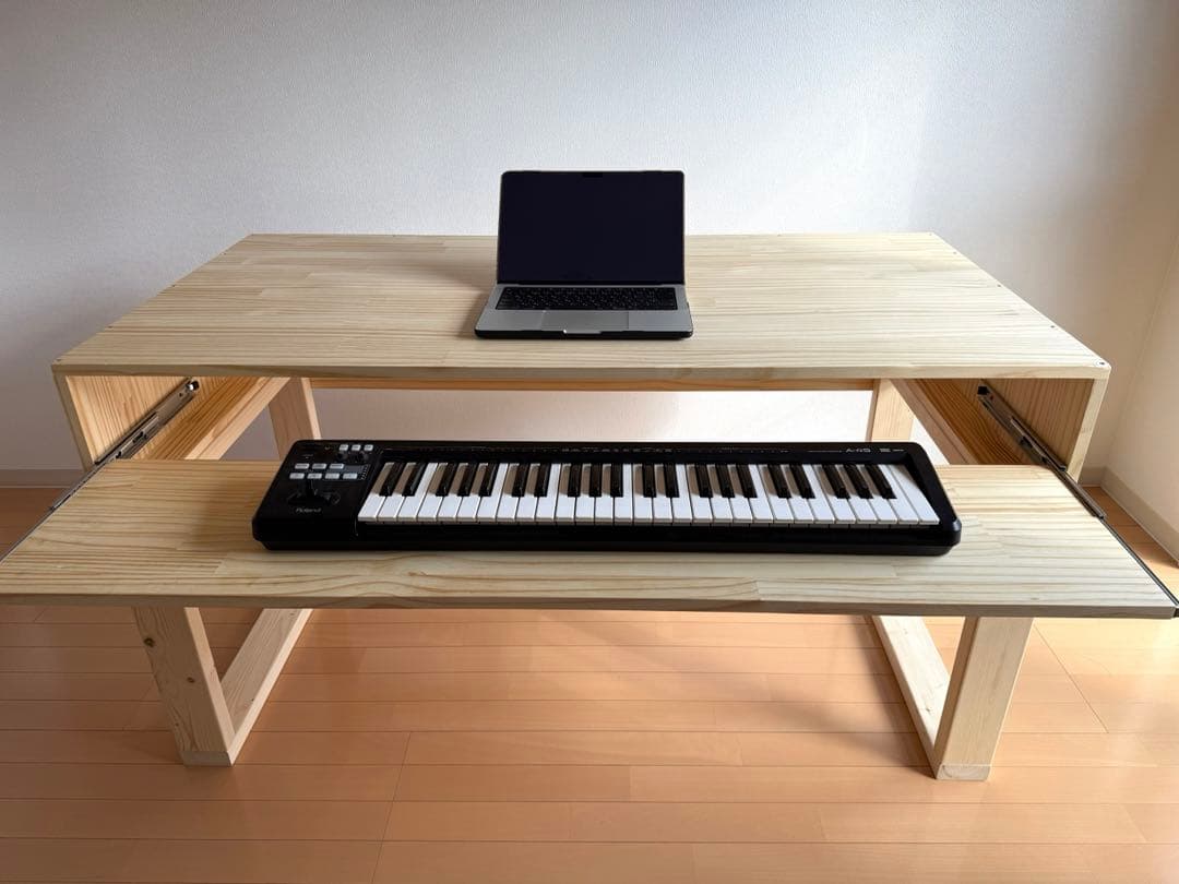 DTMデスク スライドテーブルつき