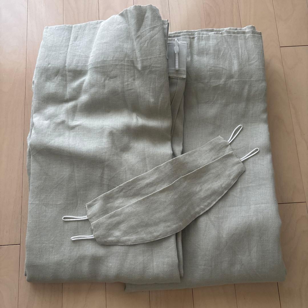 MOMO NATURAL フラットカーテン フック付