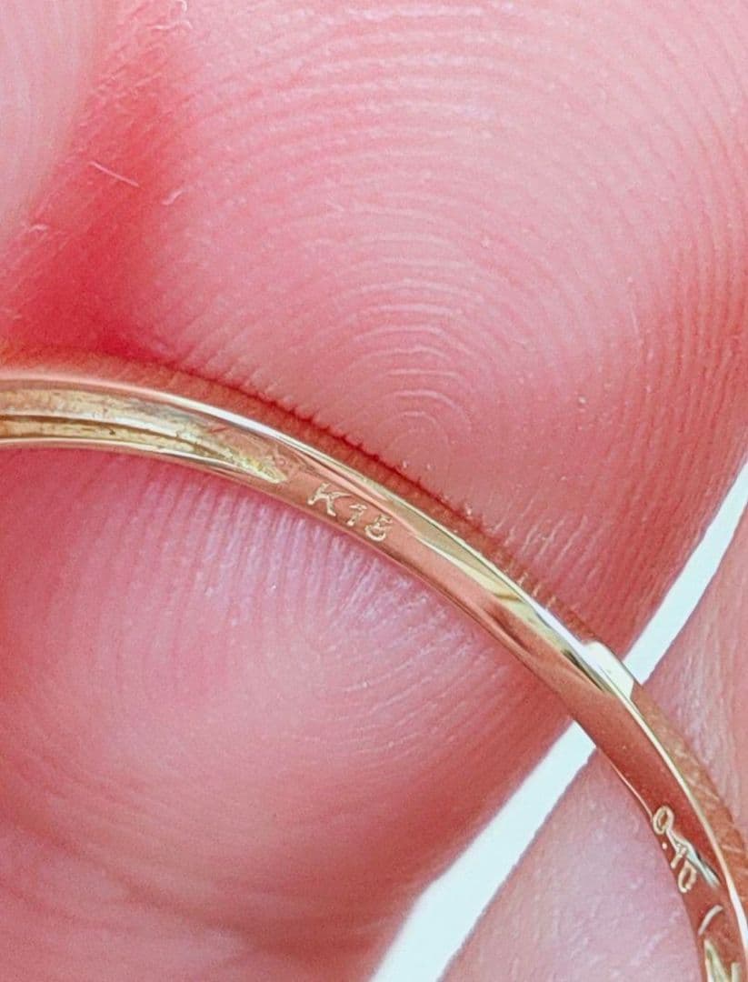 新入荷 未使用品 k18 天然ダイヤモンド リング