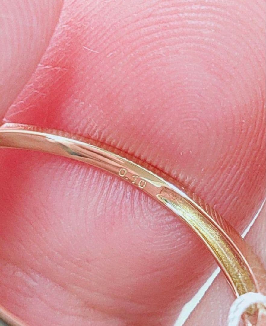 新入荷 未使用品 k18 天然ダイヤモンド リング