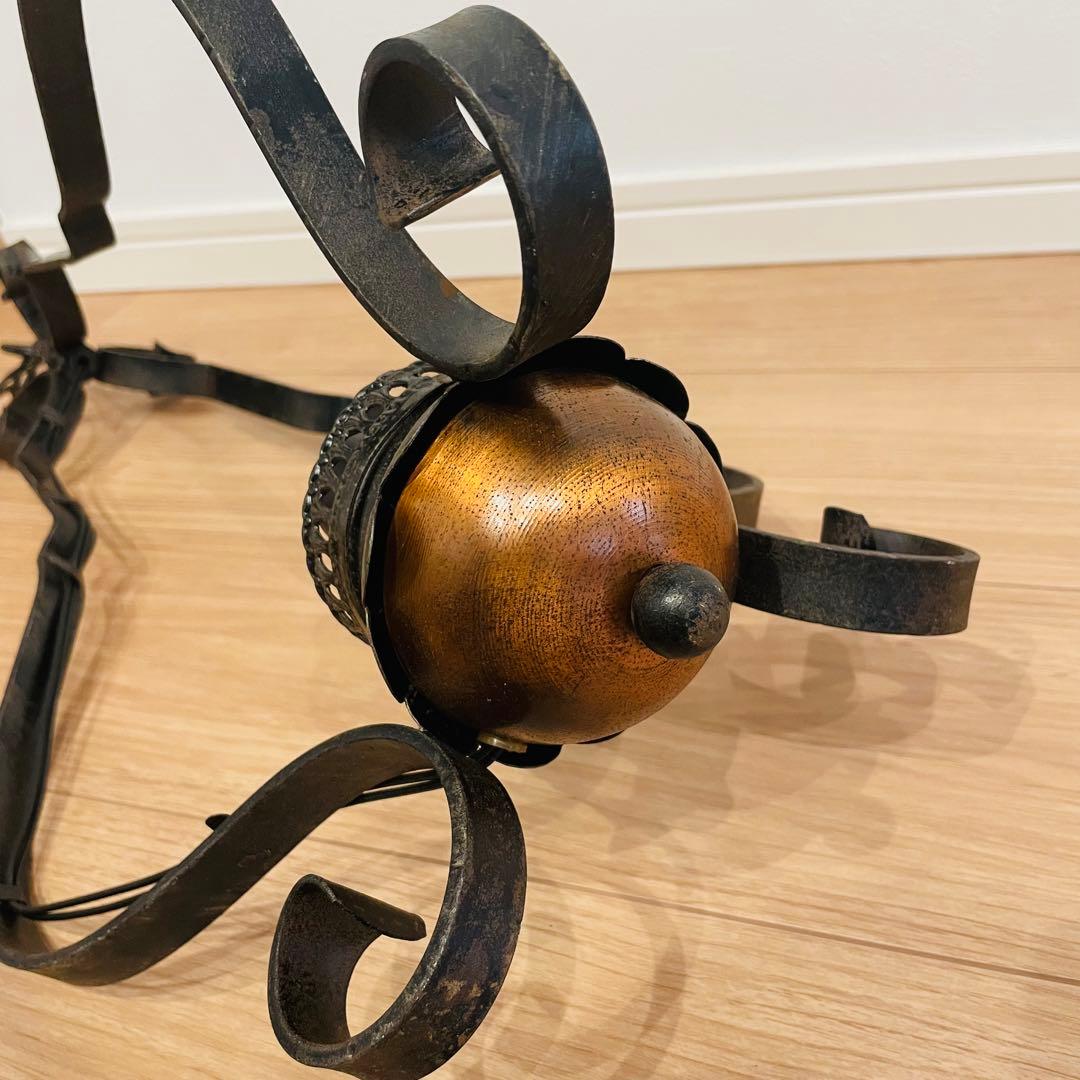 アンティーク 吊り下げランプ アイアン照明 レトロガラスペンダントランプ灯 電傘