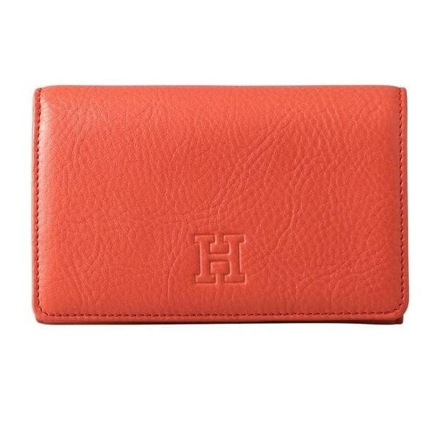 新品♥【センプレ】二つ折り財布カンパリレザーウォレット本革ヒロフHIROFU