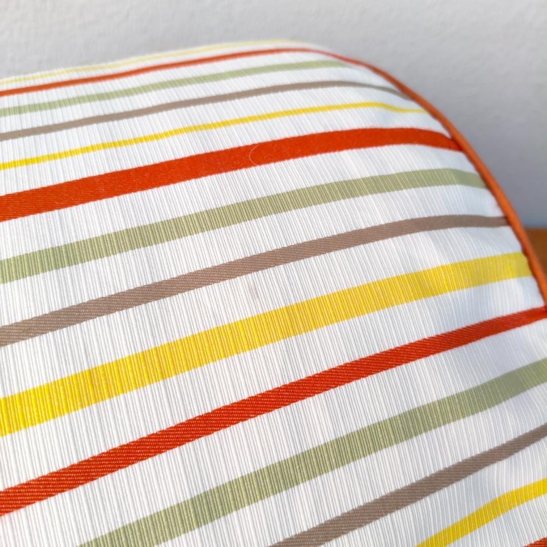 特注品 川島織物 セルコン vita ボーダー 俵型 ビーズクッション