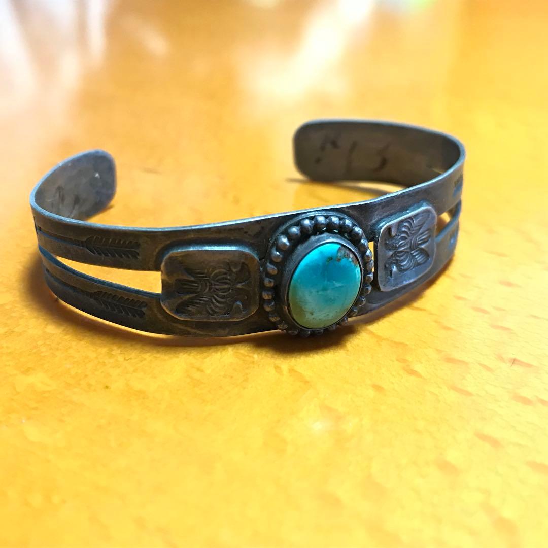 1940s ビンテージ　インディアンジュエリー　ナバホ　バングル　ブレスレット