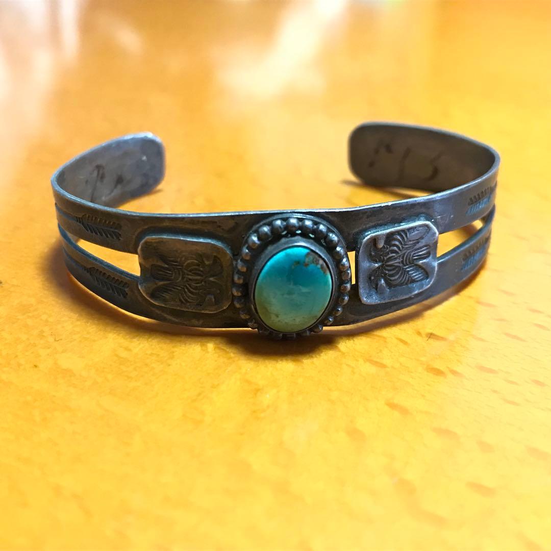 1940s ビンテージ　インディアンジュエリー　ナバホ　バングル　ブレスレット