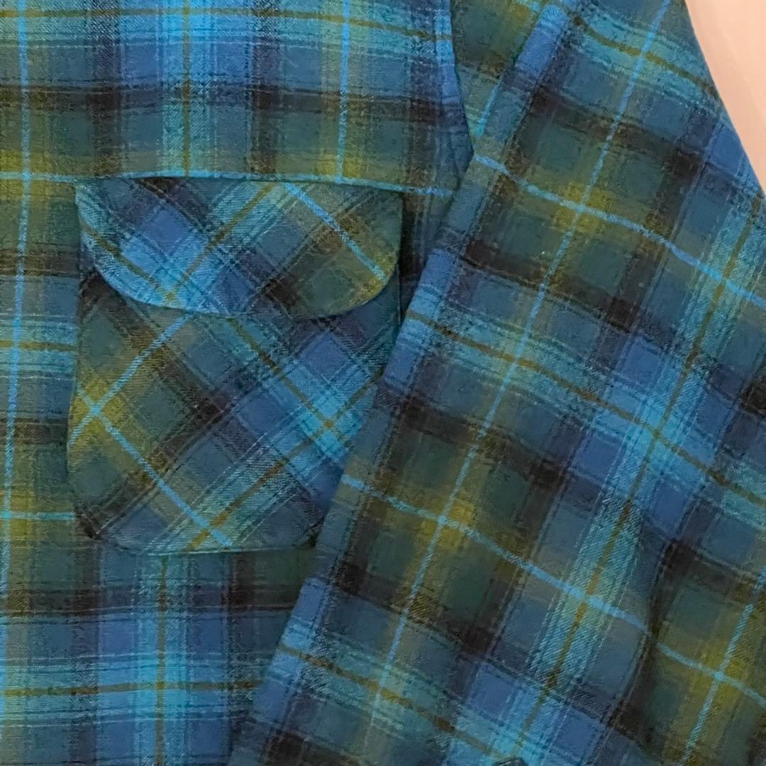 【50s 好配色 神サイズ】 pendleton ボードシャツ オンブレ