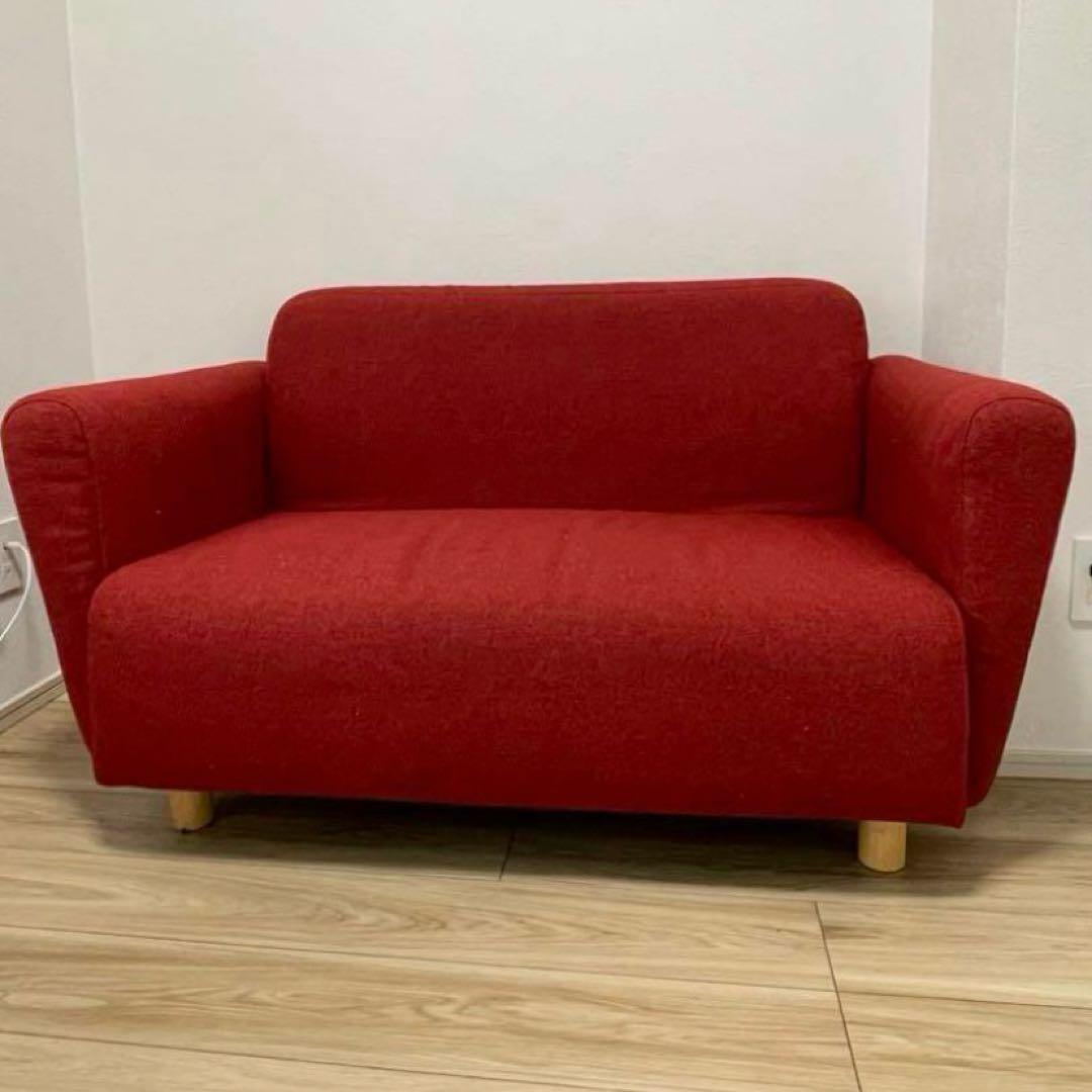 限定セール！現品限り！フランフラン　ソファ　赤　2人掛け　レトロ　アメカジ