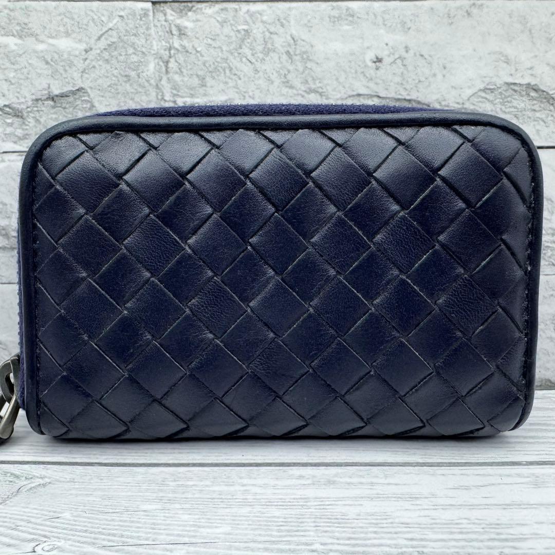 【美品】BOTTEGA VENETA　ケース　イントレチャート　ネイビー