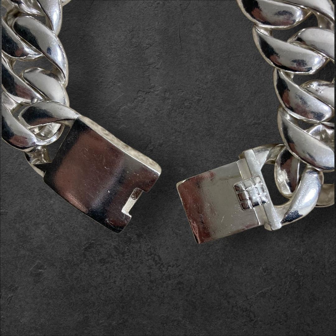 極太 喜平　ブレスレット　S925刻印　幅20mm 長さ21.5cm