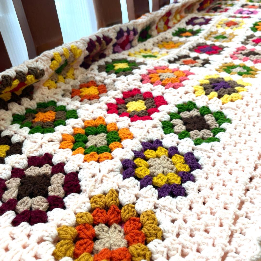 グラニースクエア ❤️カラフル可愛いブランケット