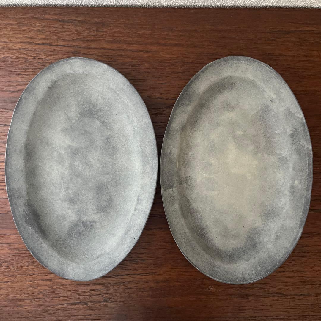 吉田次朗さん　オーバルプレート　2枚セット