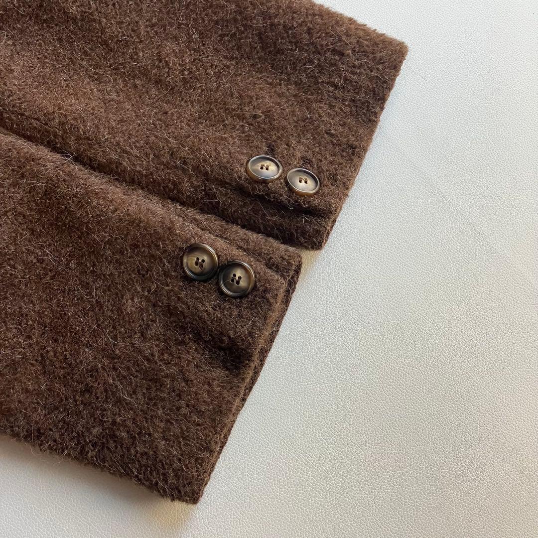 マックスマーラ アルパカ ウール マキシ チェスターコート 丈117