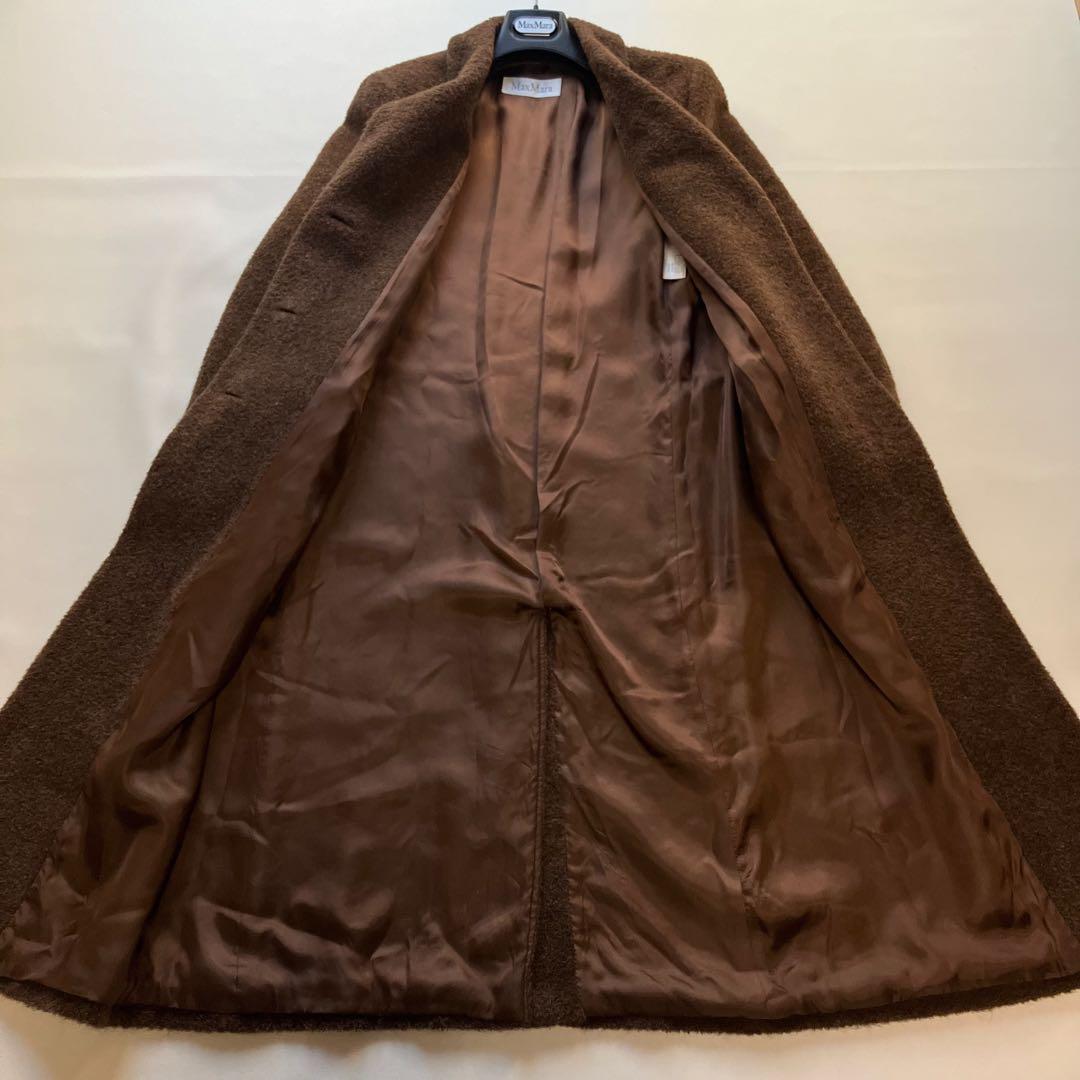 マックスマーラ アルパカ ウール マキシ チェスターコート 丈117
