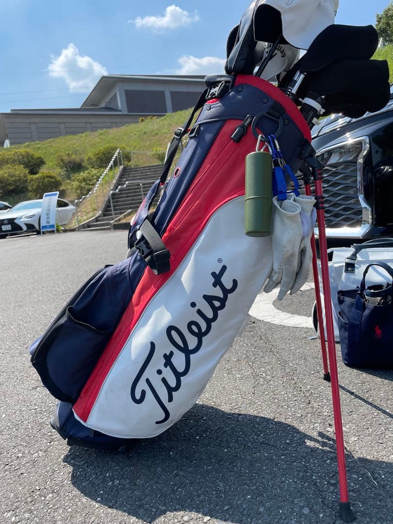 k*3様 Titleist キャディバッグ ネイビー/ホワイト/レッド
