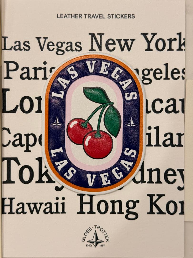 新品　グローブトロッター　レザーステッカー　 Vegas，London 2枚