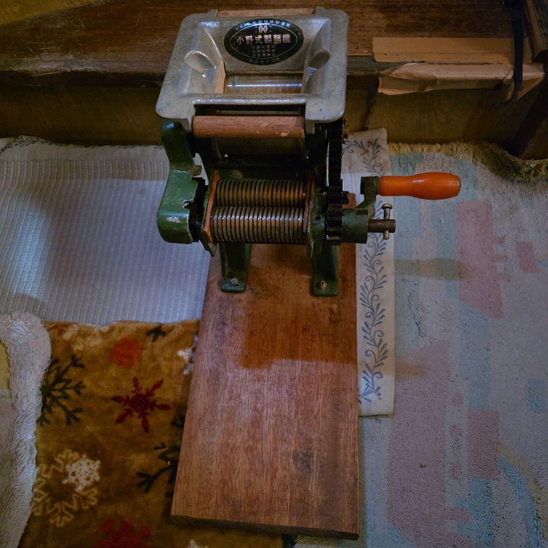 手動製麺機 緑色 約30cm x 15cm