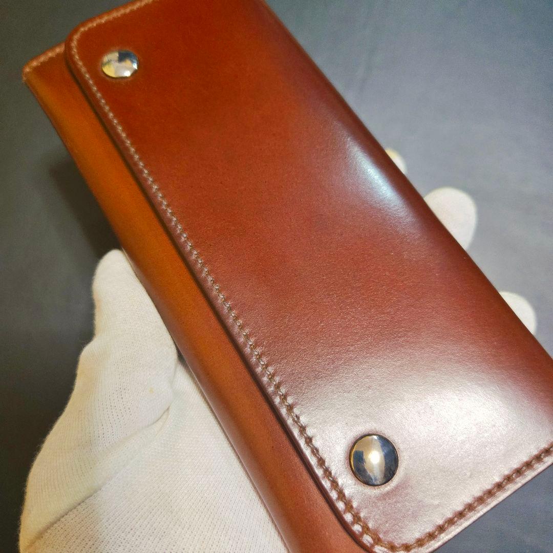 【希少】シェルコードバン　ウイスキーARTS&CRAFTS 長財布